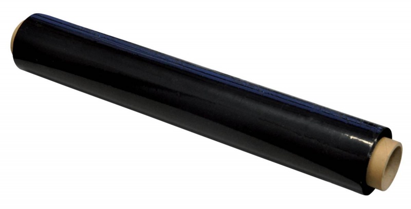 Folia stretch OFFICE PRODUCTS, ręczna, 1,5kg netto, szer. 500mm, 23mikr., czarna